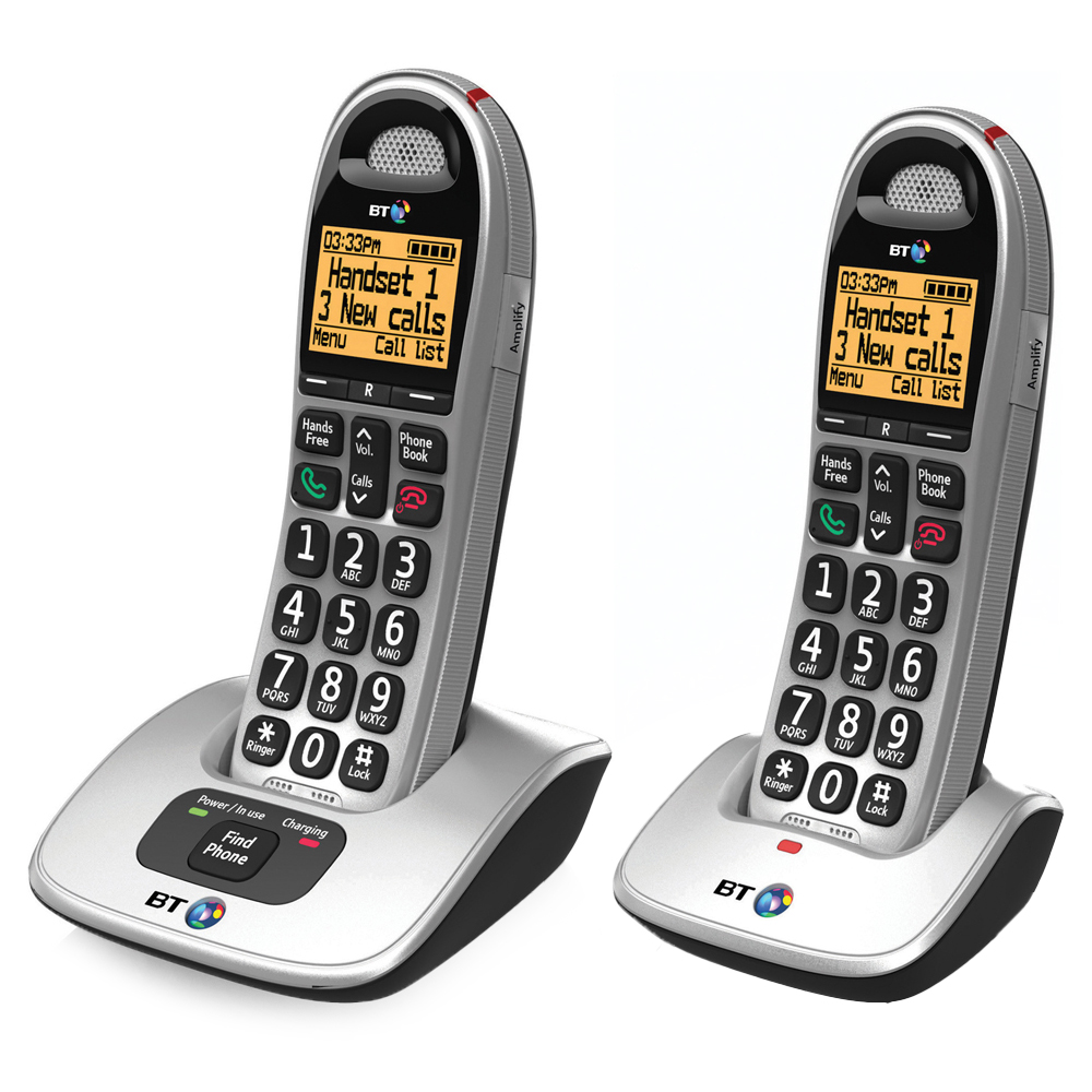 BT Big Button 4000 DECT Cordless Telephone Twin Pack Image 1