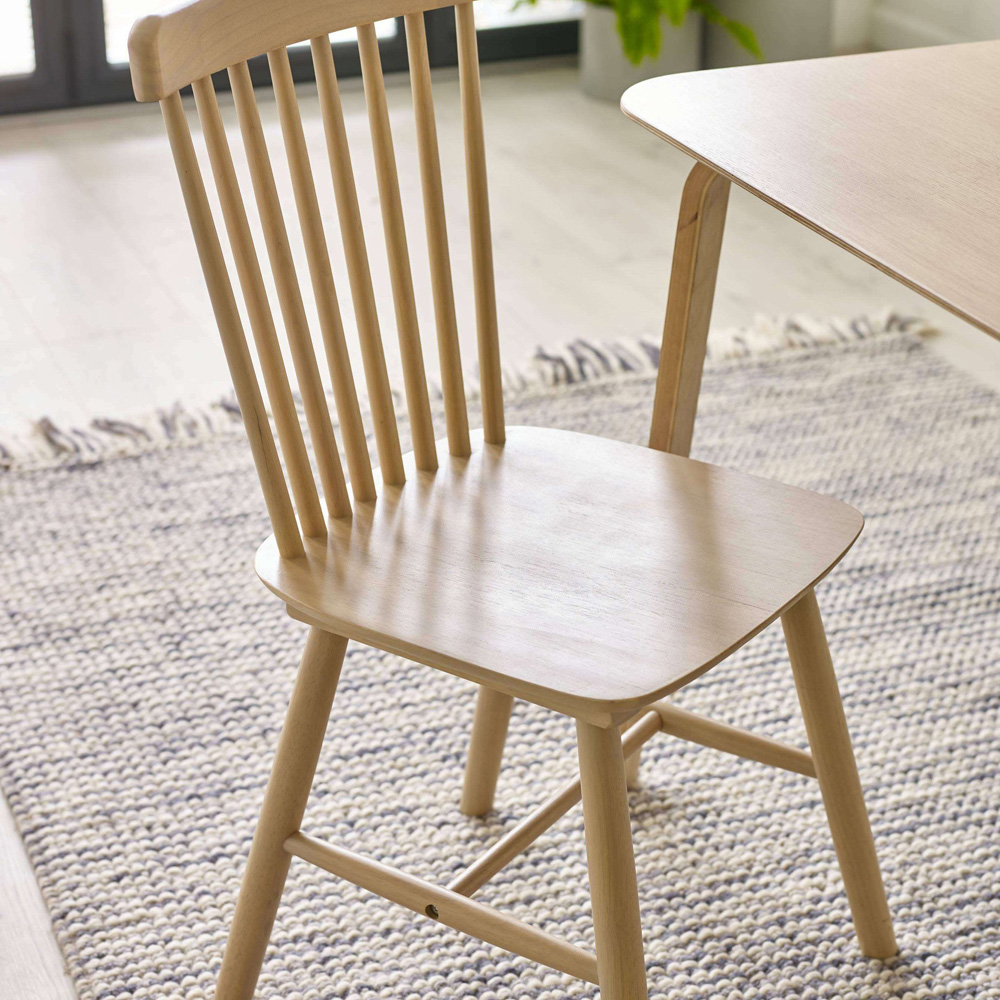 Julian Bowen Sakura Set of 2 Oak Dining Chair Image 6