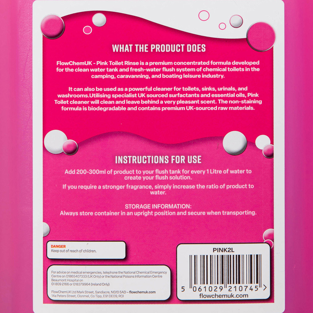 Samuel Alexander Flow Cherry Pink Toilet Flush Concentrated Cleaning Rinse 2.5L Image 6