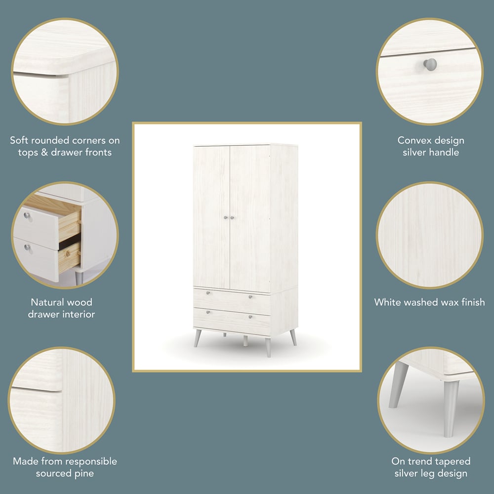 Core Products Augusta Curve 2 Door 2 Drawer Wardrobe Image 6