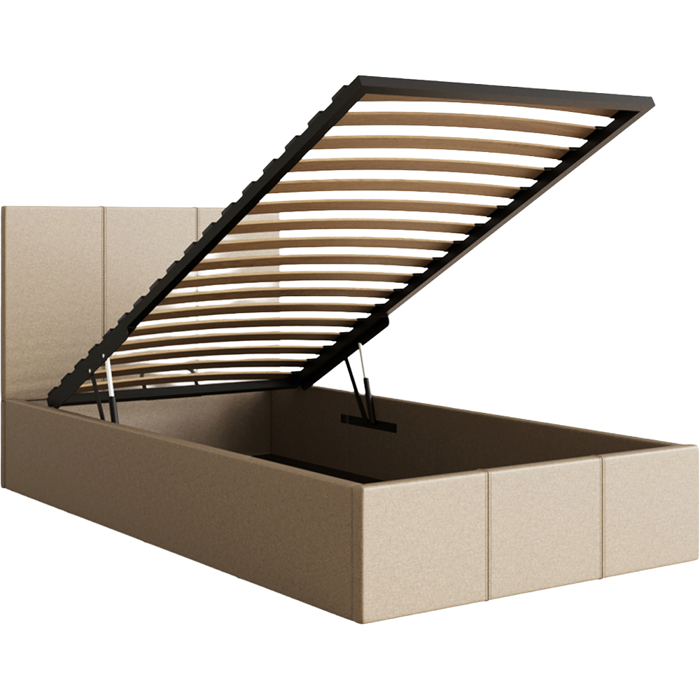 GFW Single Natural Fabric Ottoman Bed Image 5