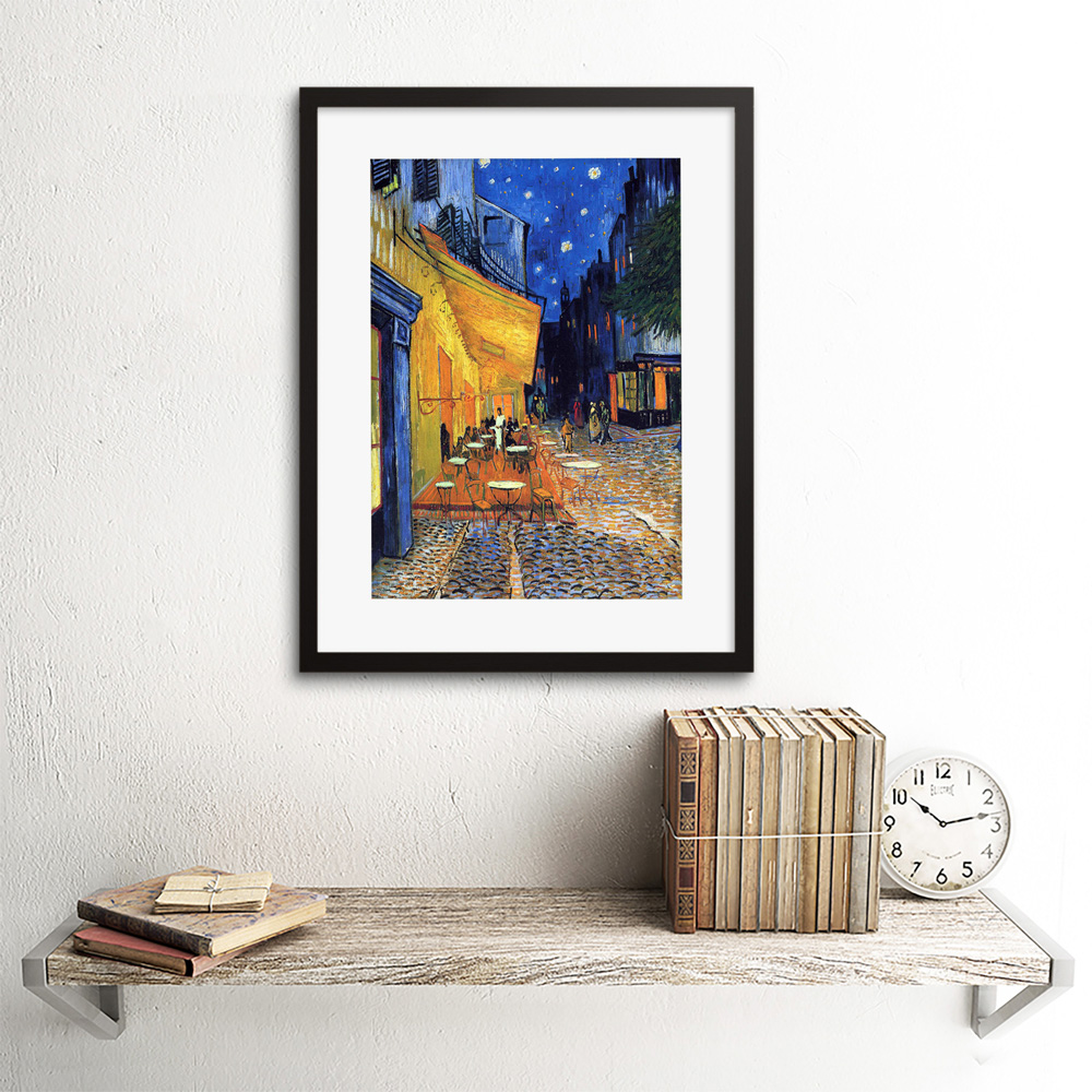 Wee Blue Coo Vincent Van Gogh Cafe Terrace Place Du Forum Arles Framed Wall Art Print 30 x 41cm Image 2