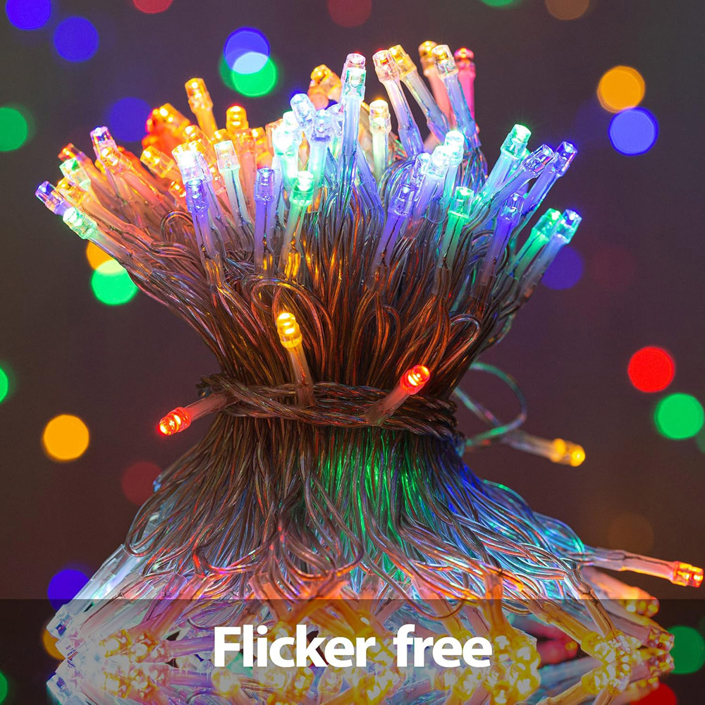 Shatchi 500 Multicolour LED Multifunction Clear Cable Outdoor String Fairy Light 50m Image 3