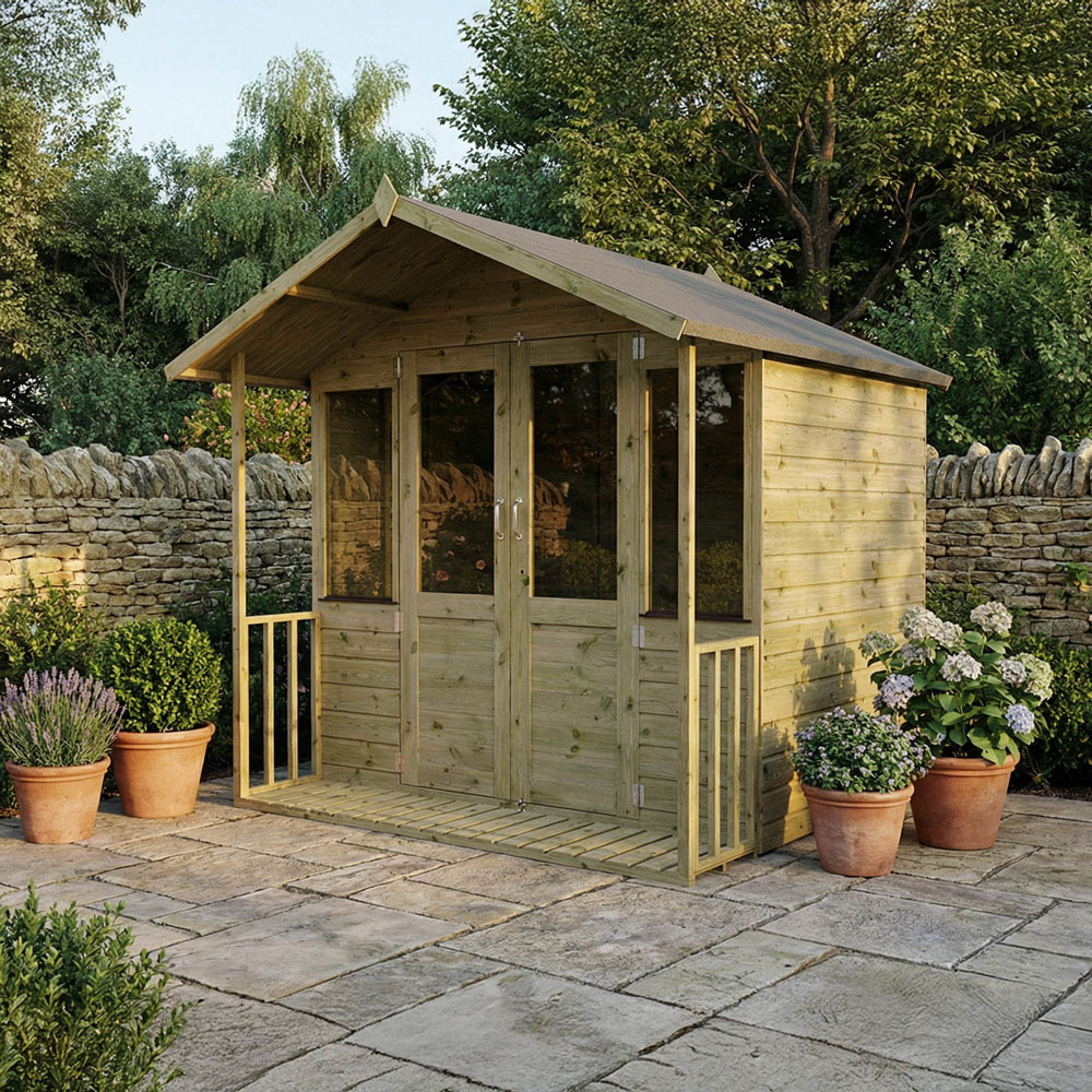 Mercia 7 x 7ft Double Door Traditional Summerhouse Image 2