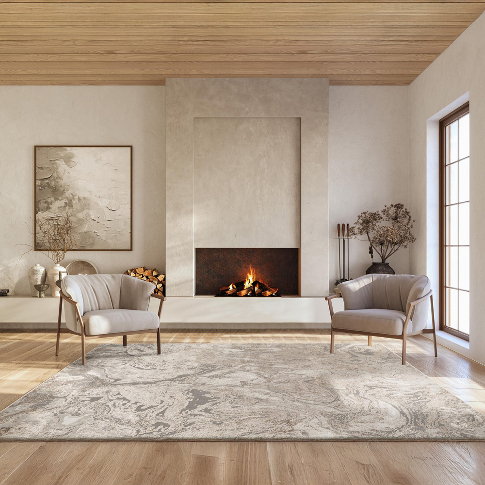 Desire Rugs Elysium Modern Abstract Action Metallic Astral Gold Rug 120 x 170cm Image 5