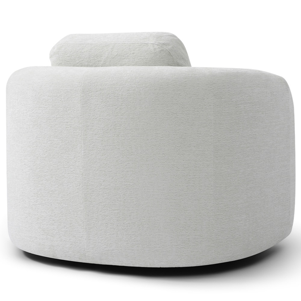 Molly Natural Soft Chenille Swivel Armchair Image 5