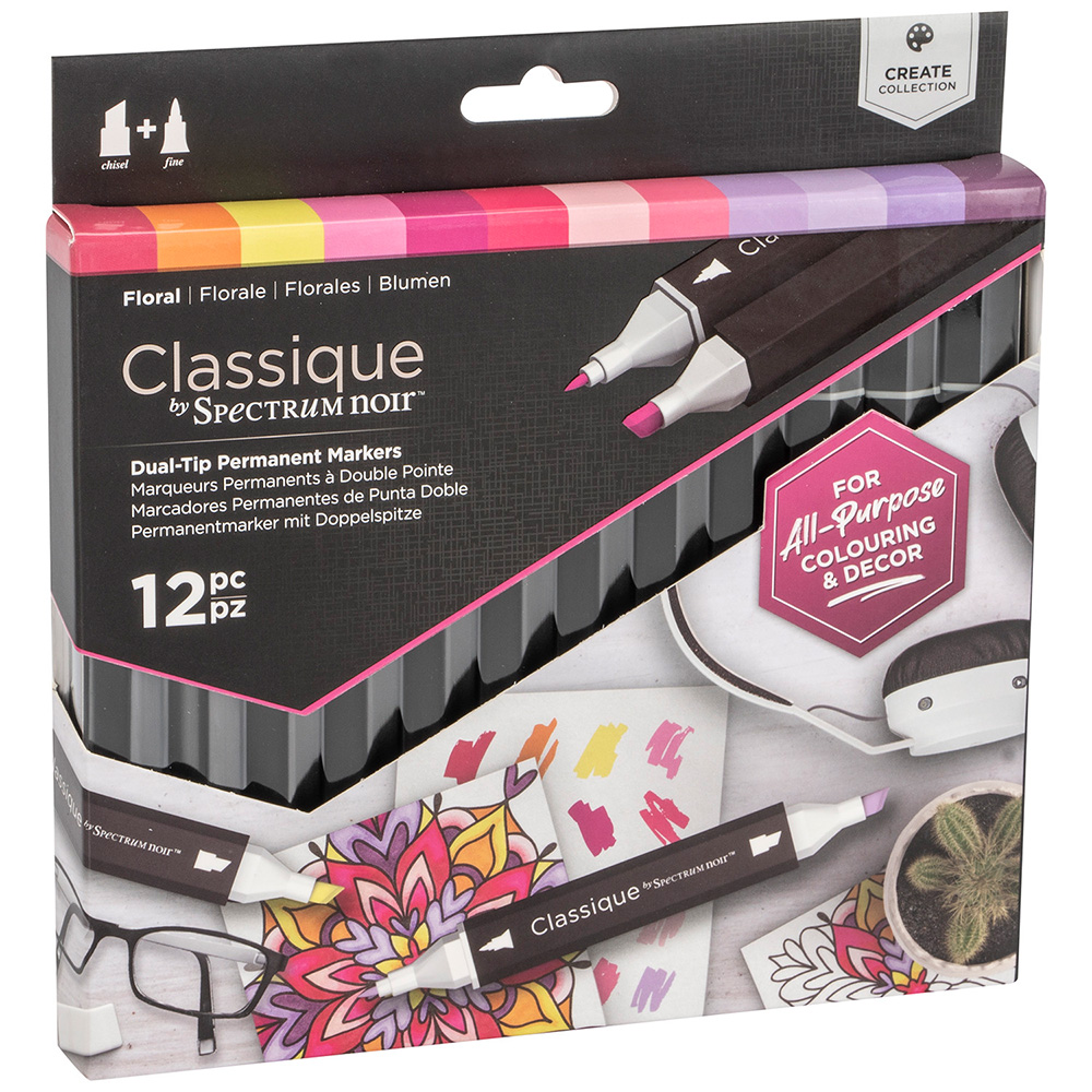 Spectrum Noir Classique Floral Marker Pens 12 Pack Image 1