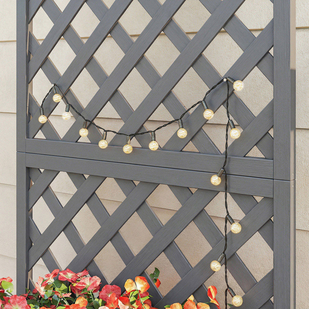 Outsunny Grey Wooden Raised Garden Bed with Trellis 150 x 32 x 73cm Image 8