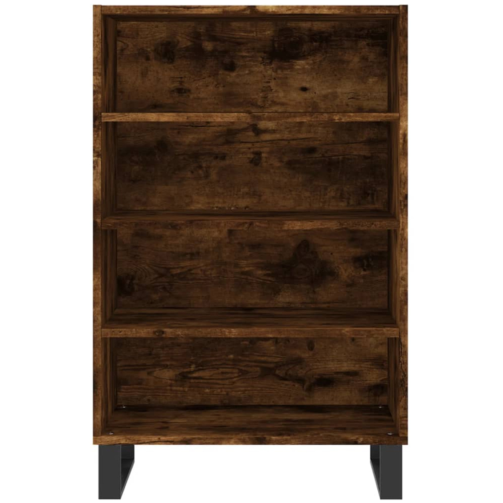 vidaXL 4 Shelf Smoked Oak Highboard Image 4