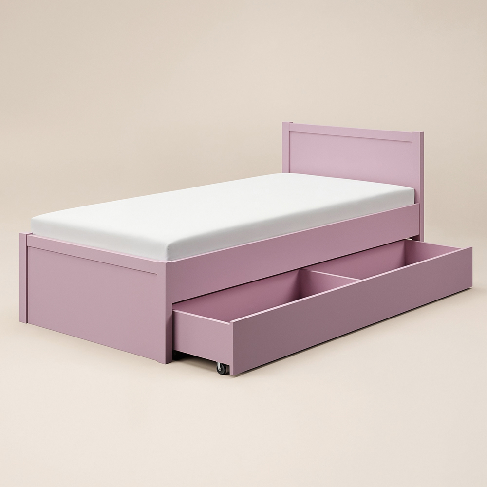 Flair Oli Single Pink 2 Drawer Storage Bed Image 3