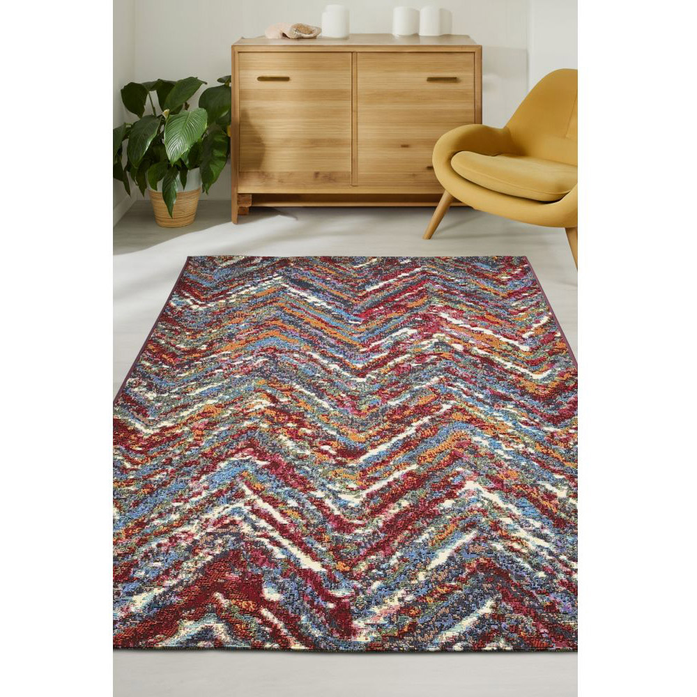 Homemaker Tropico Multicolour Zigzag Rug 120 x 170cm Image 5