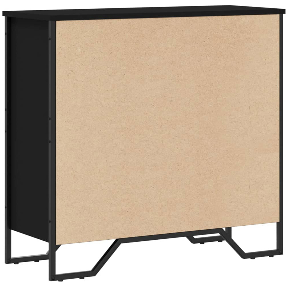vidaXL 2 Shelf Black Bookcase Image 3