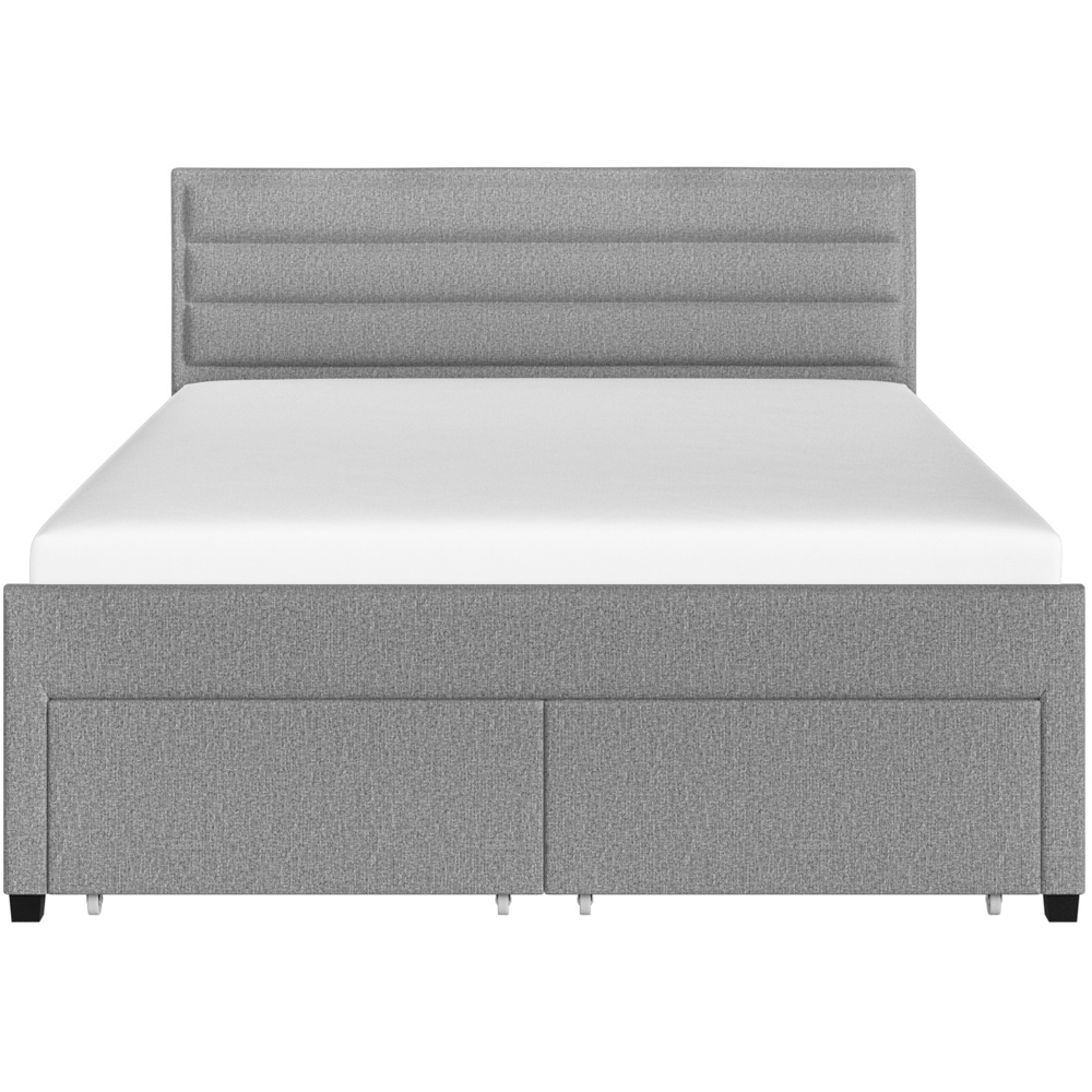 Flair Heybrook Double Grey 4 Drawer Bed Image 3