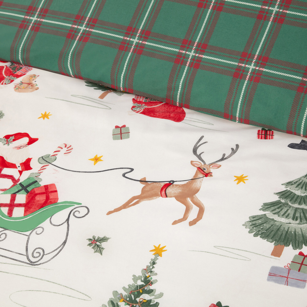 Vintage Santa Duvet Set Single Image 4