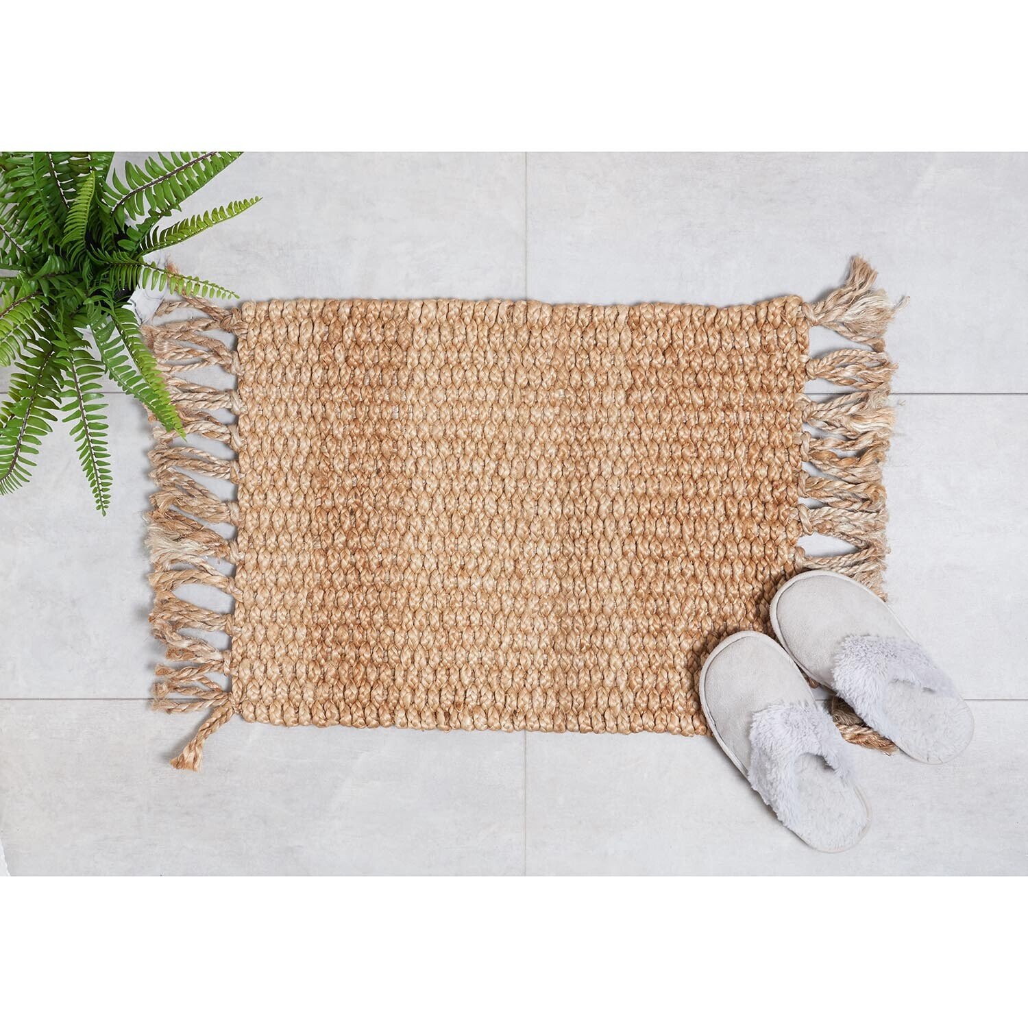 Jute Floor Mat - Solid Image 2