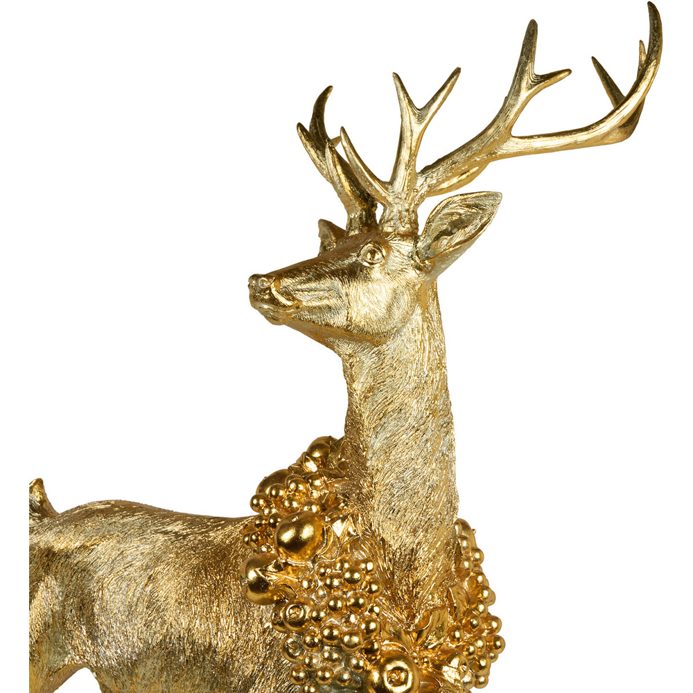 Antique Standing Stag Decoration Gold Image 8