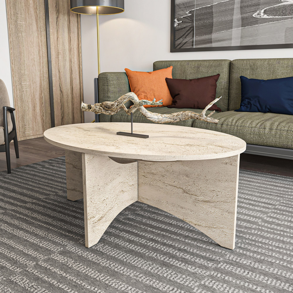 Decorotika Solo Travertine Coffee Table Image 6