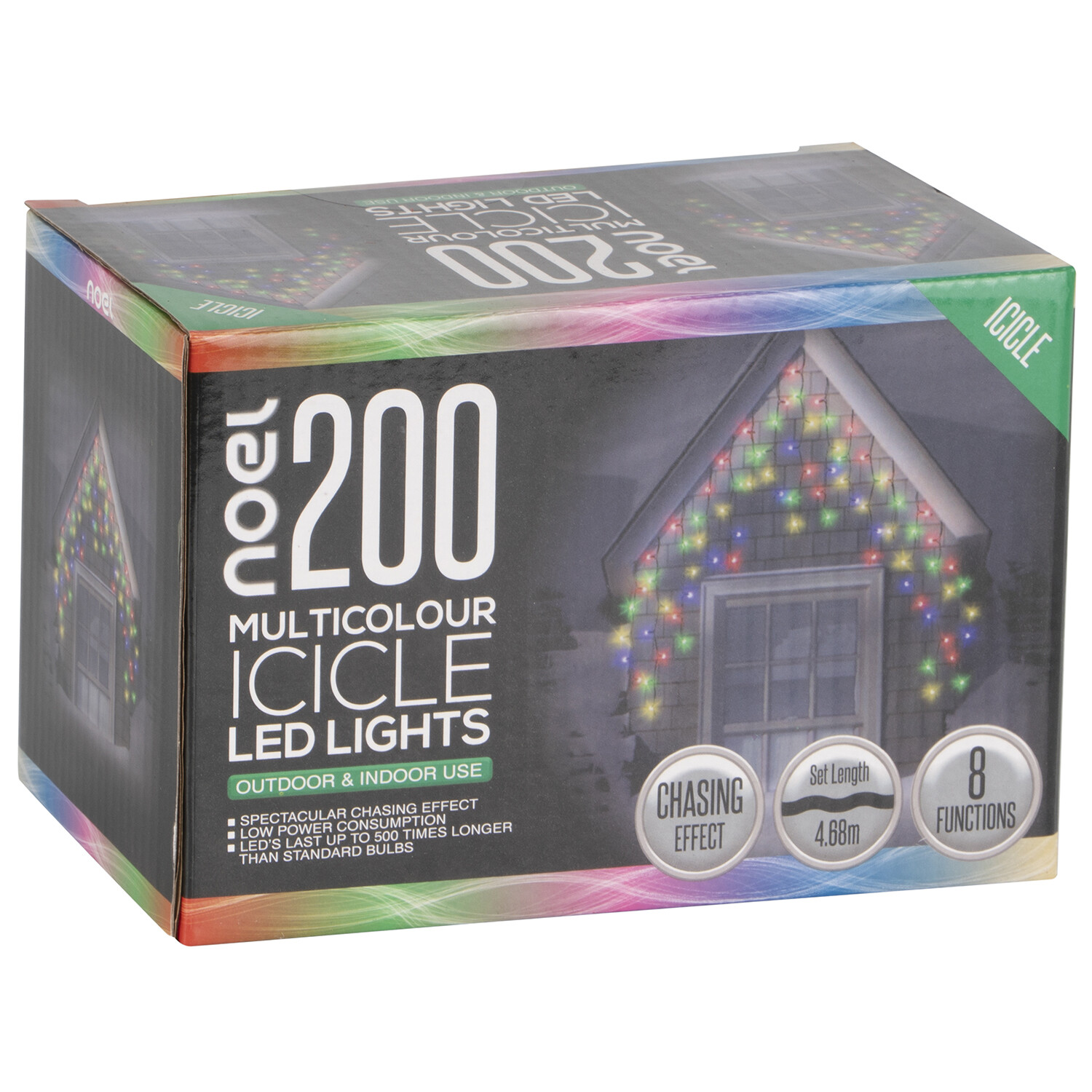 LED Icicle Lights - Multicolour / 200 Image 2