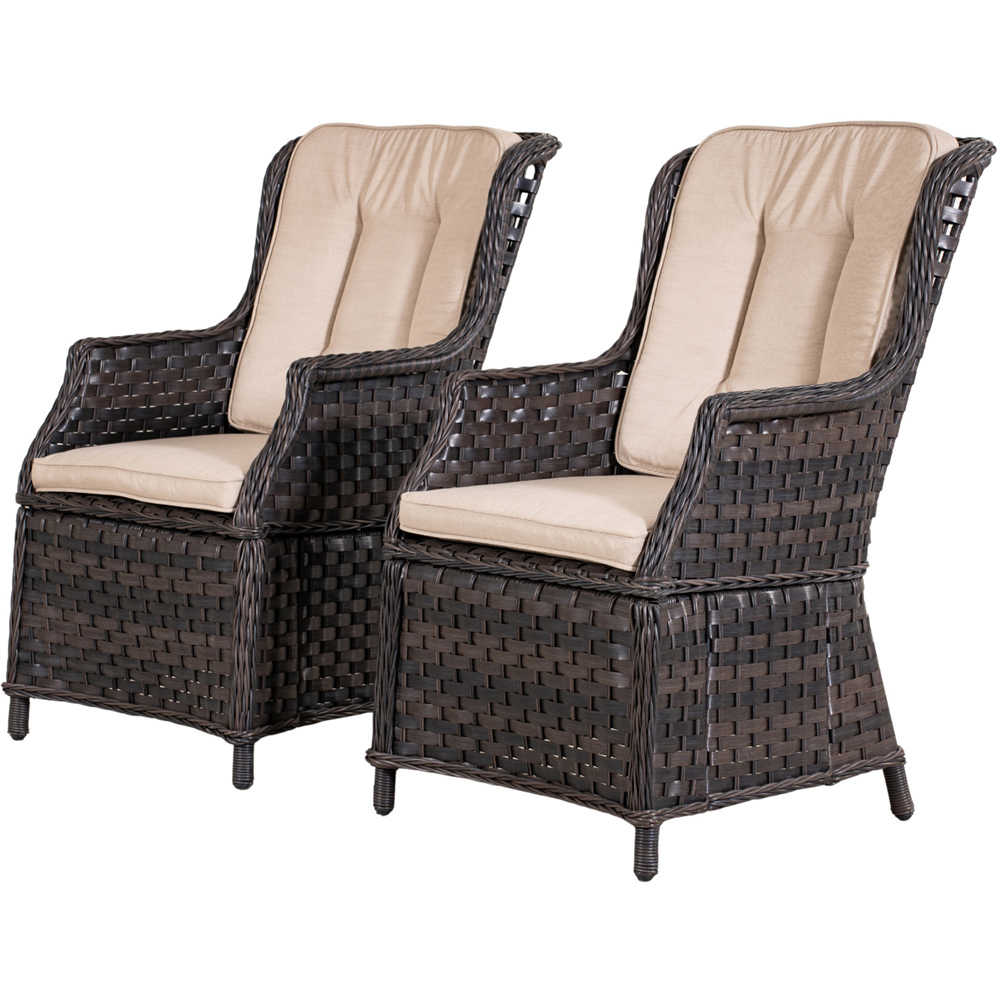Direct Wicker Set of 2 Garden Detachable Aluminium Rattan Chair Image 2