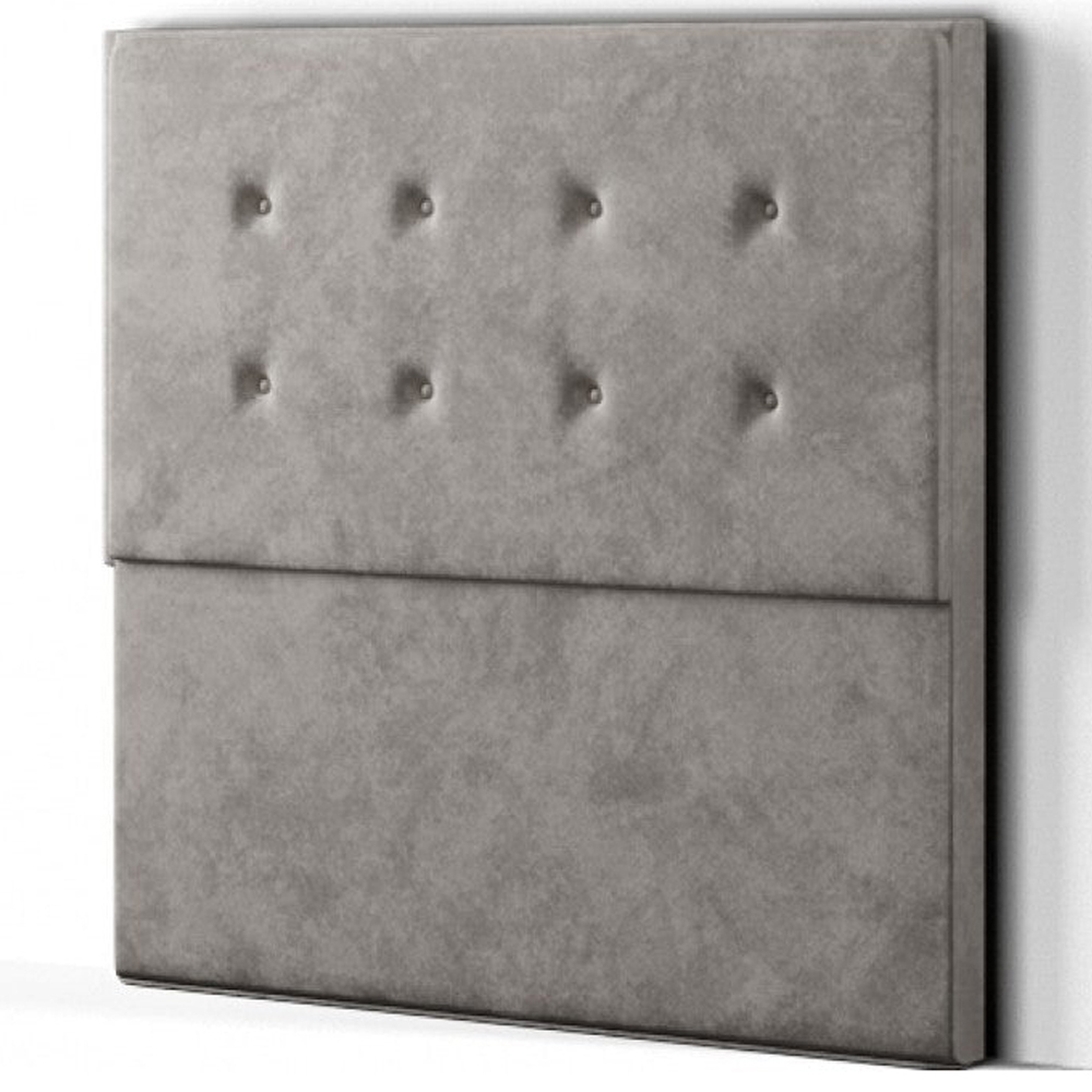 Eleganza Darlington Small Double Silver Plush Floor Standing Headboard Image 2