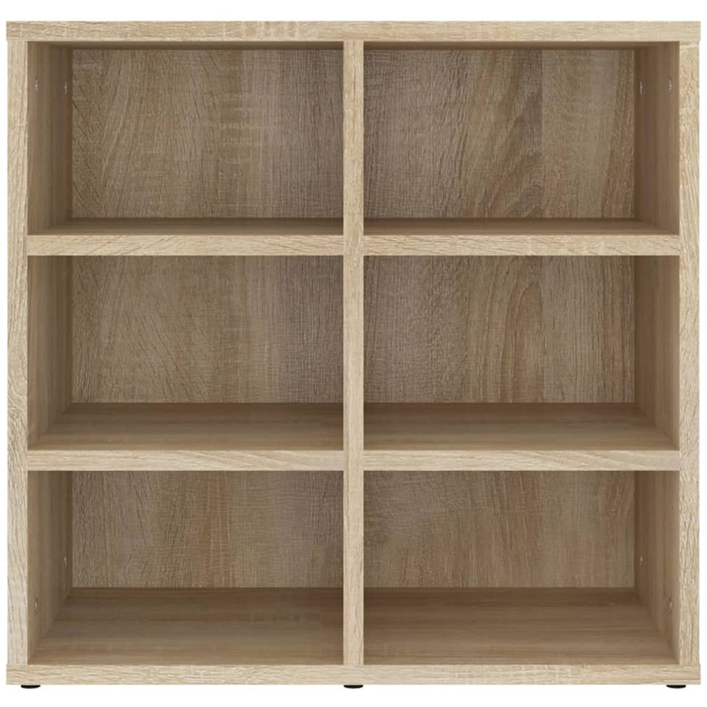 vidaXL 12 Open Shelf Sonoma Oak Shoe Storage Cabinet Set of 2 Image 6