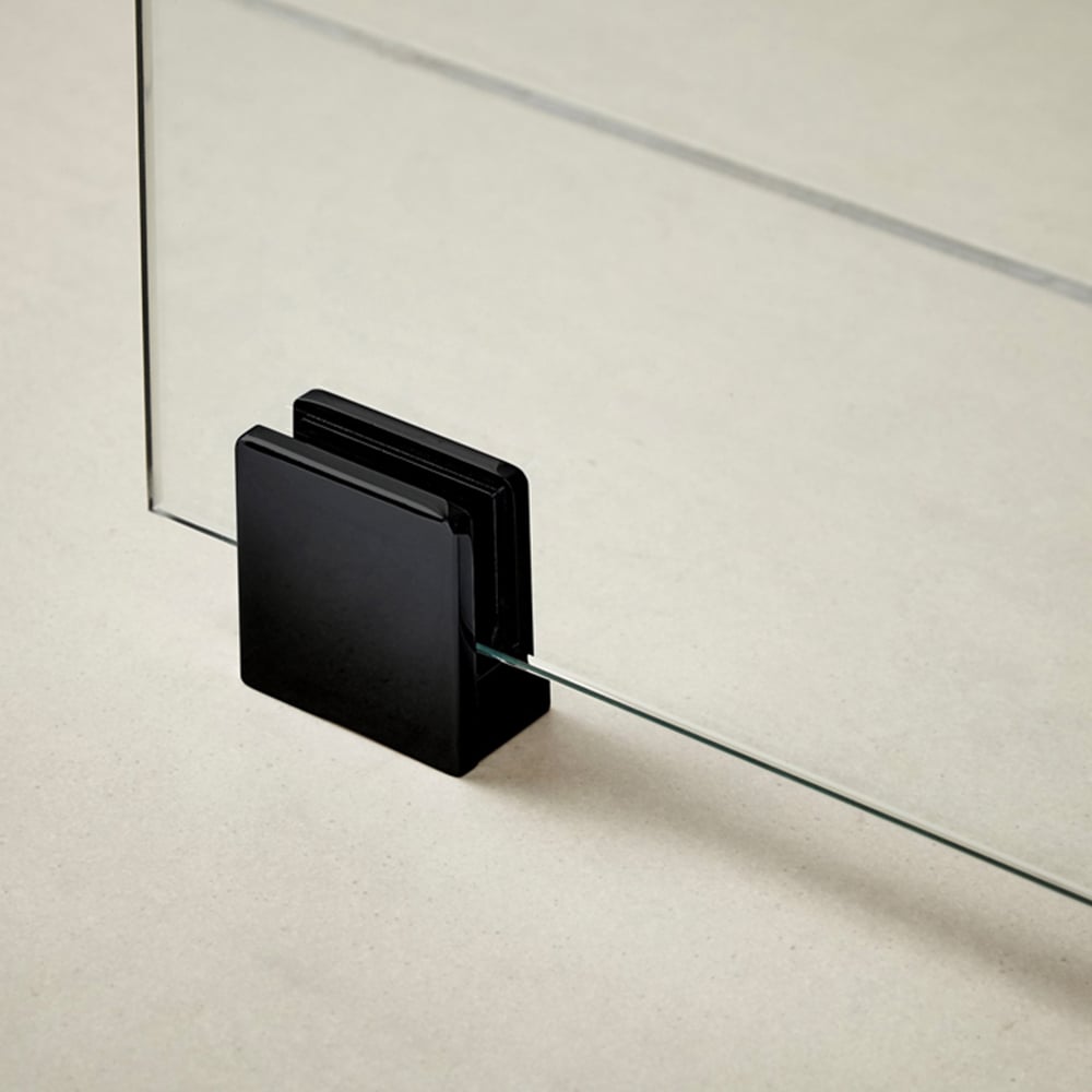nuie Black Wetroom Foot and Wall Bracket 45 x 45mm Image 2