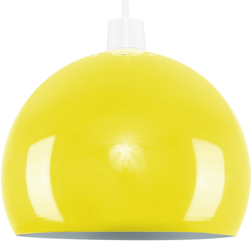 ValueLights Yellow Arco Mini Metal Pendant Light Shade Image 1