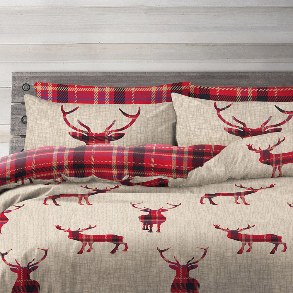 Velosso King Size Natural Stage Reversible Duvet Cover Set Image 3