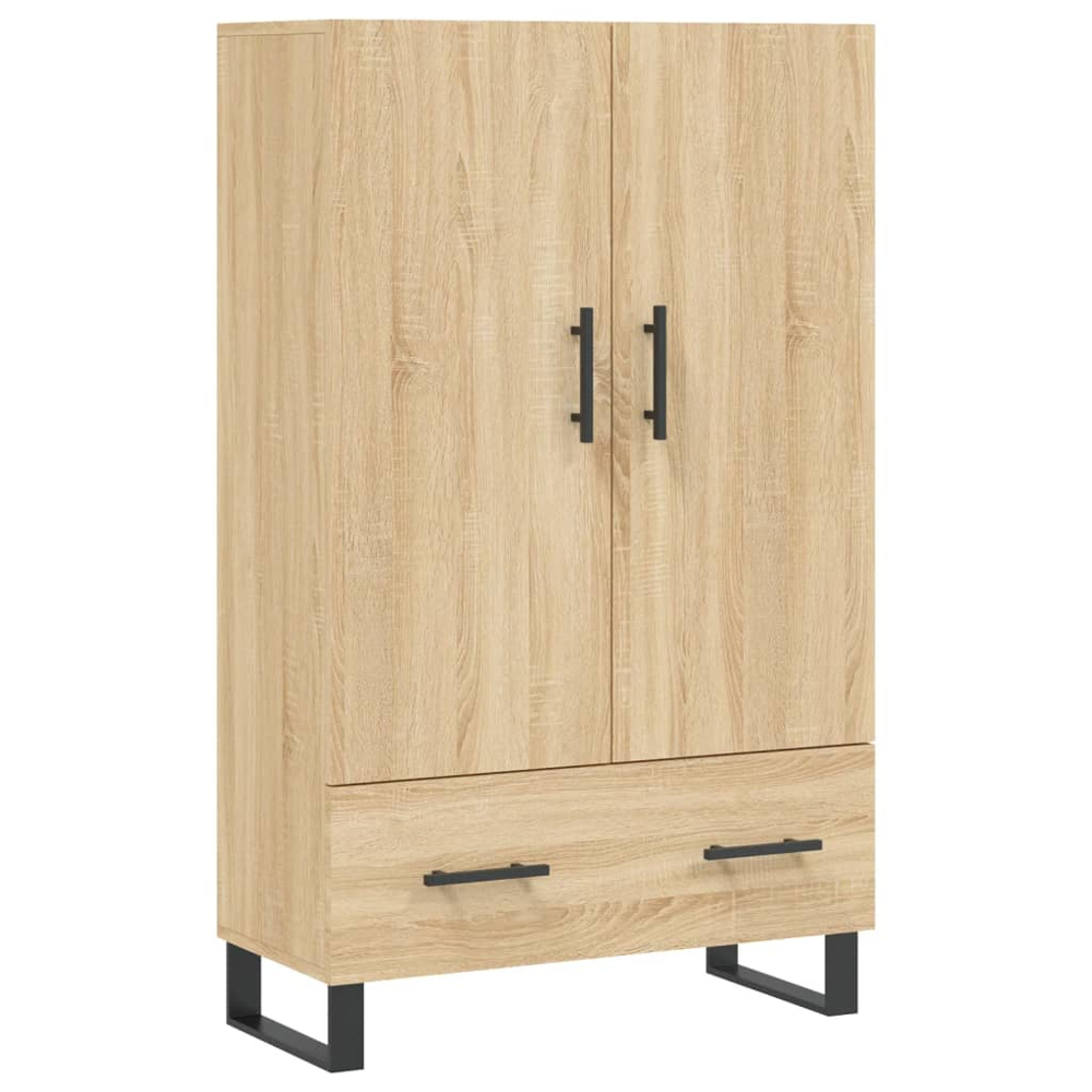 vidaXL 2 Door Single Drawer Sonoma Oak Highboard Image 2