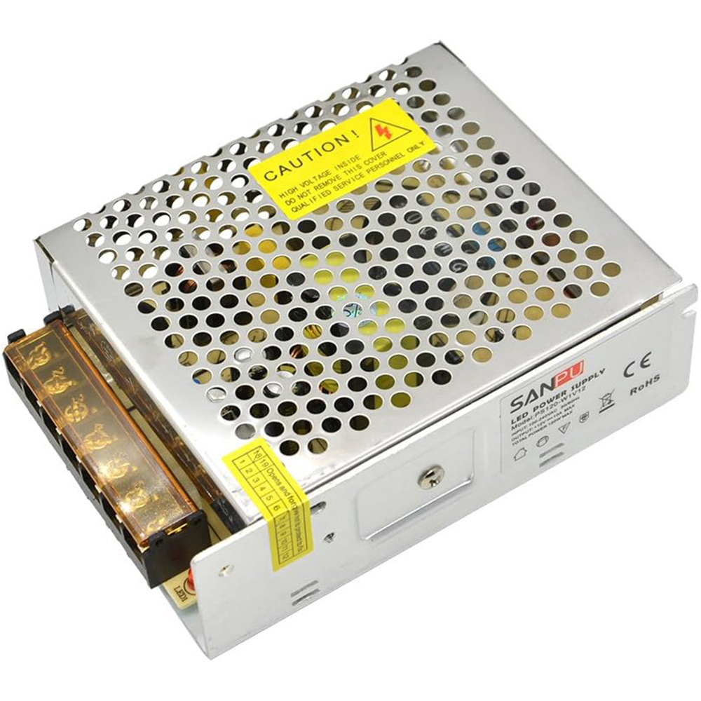 Ener-J 12V 10A 120W DC Metal Power Supply Driver for LED Image 1