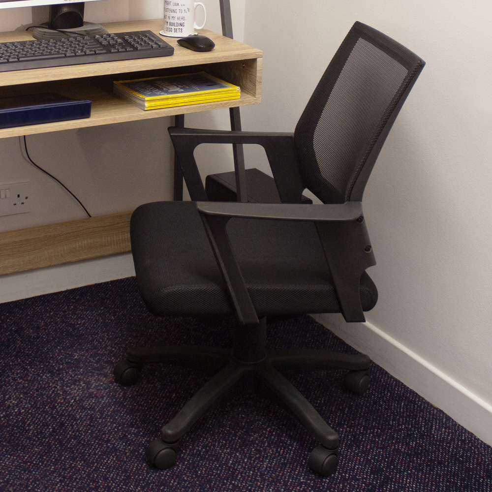 Loft Black Mesh Swivel Home Office Chair Image 1