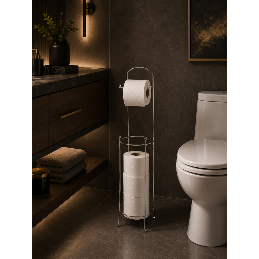 Avilo Toilet Paper Holder with Storage Tower Image 5