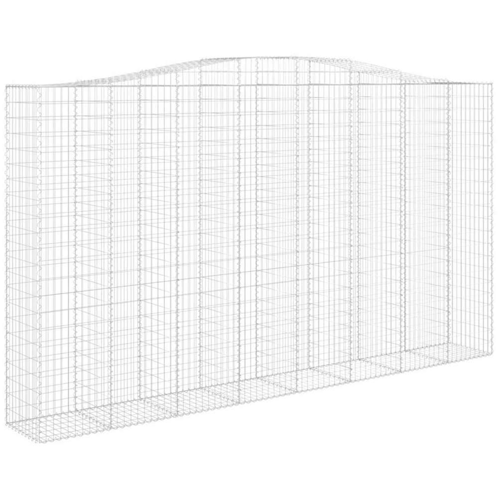 vidaXL Silver Galvanised Iron Gabion Basket 400 x 50 x 220/240cm 6 Pack Image 1
