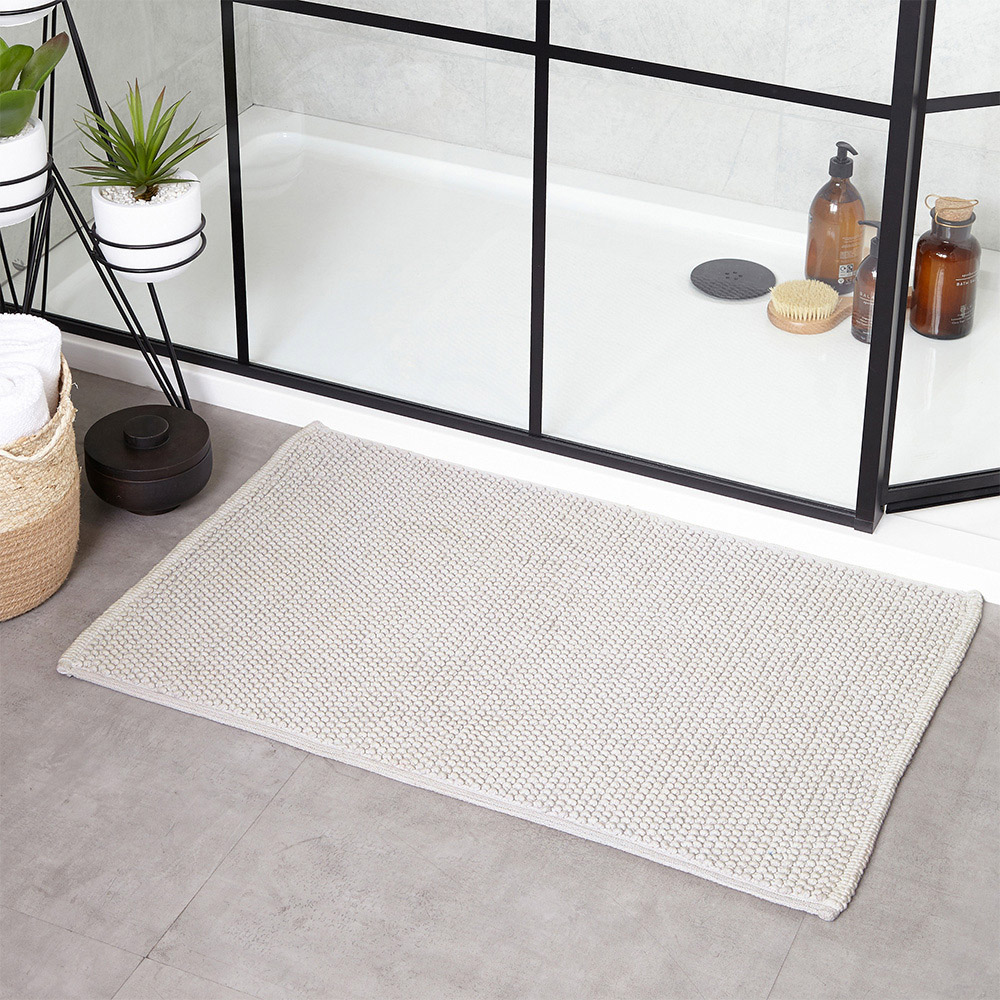 Yard Loft Cotton Anti-Slip Bath Mat Dove Image 2
