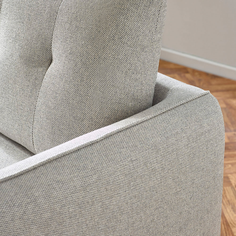 Julian Bowen Remy 3 Seater Light Grey Woven Fabric Sofa Image 5