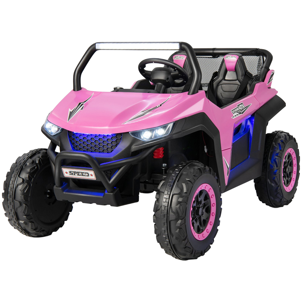 Costway Kids Pink 2 Seater Electric Ride On UTV Car with Remote Control 12V Image 1
