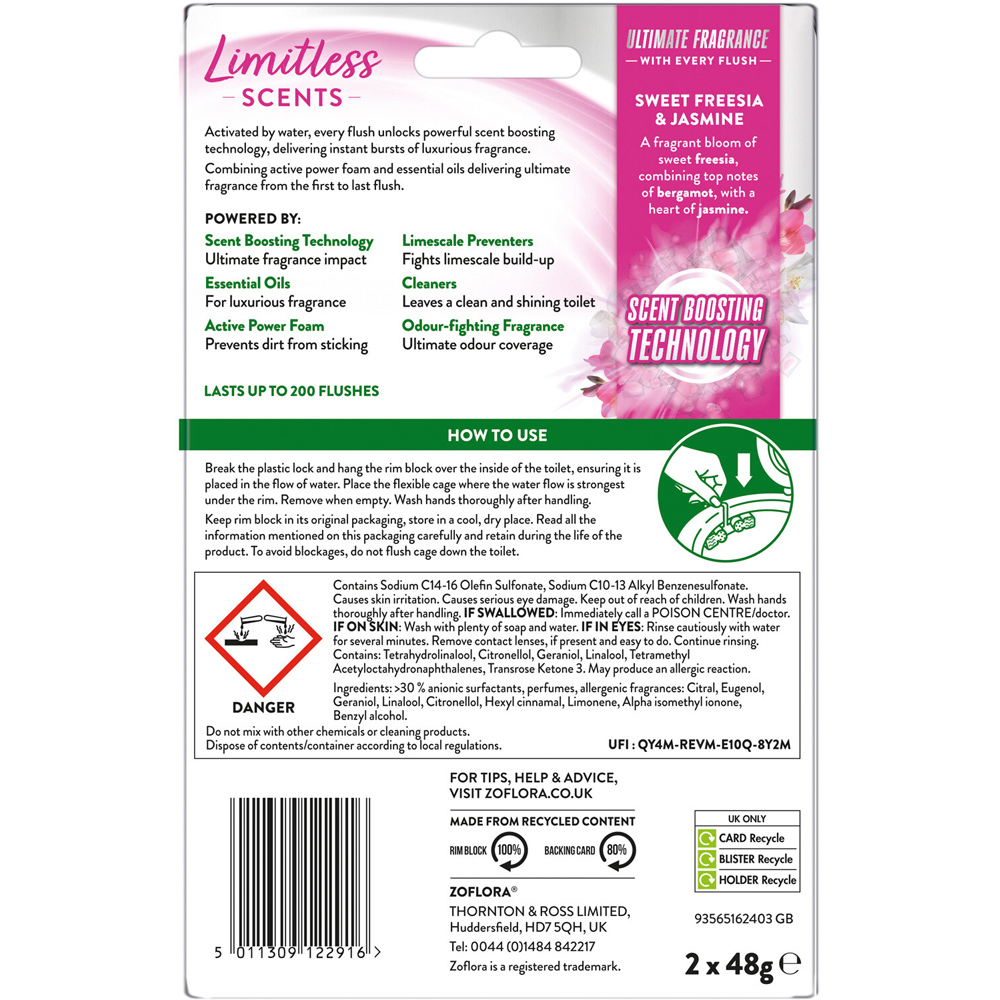 Zoflora Rim Blocks Sweet Freesia and Jasmine Image 2