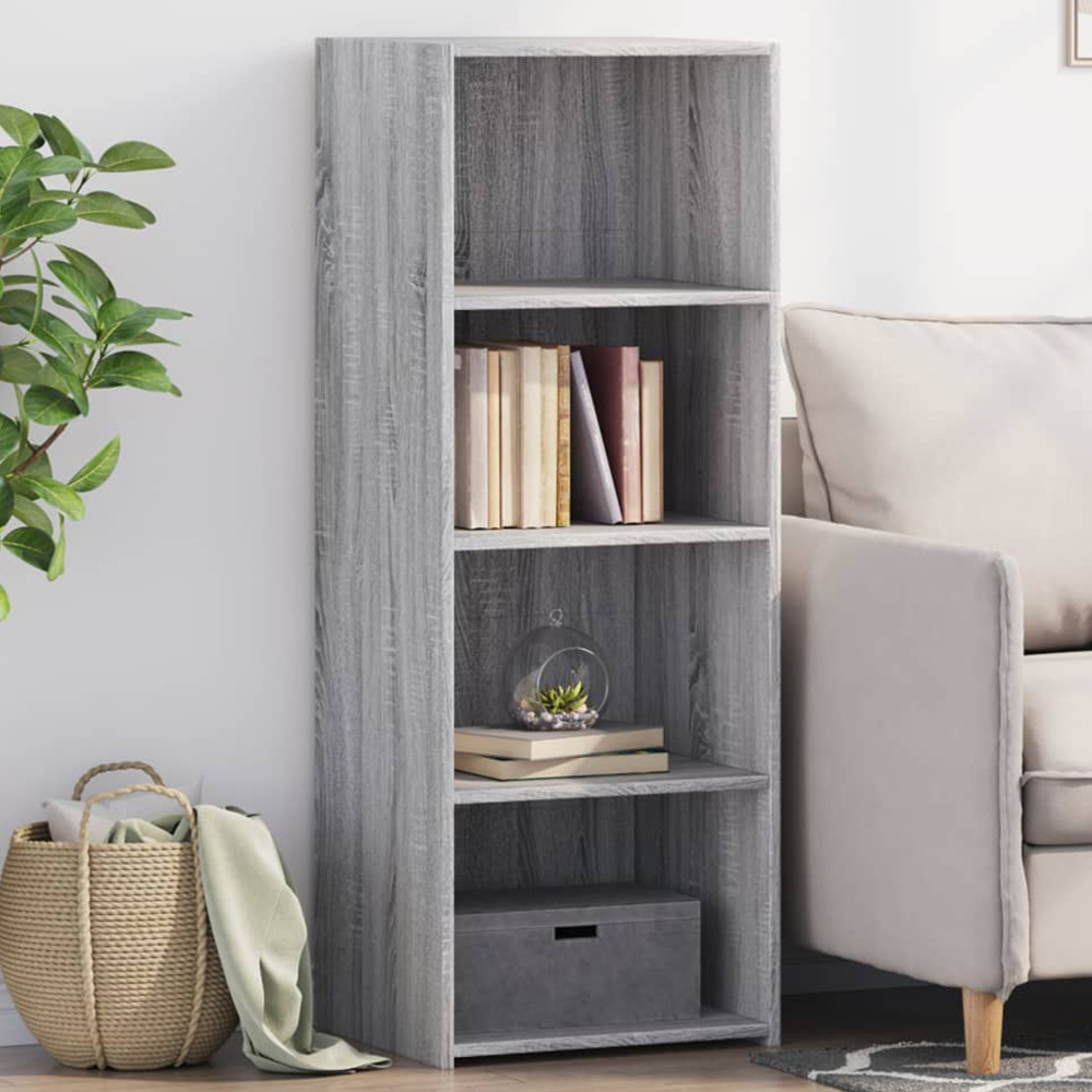 vidaXL 4 Shelf Grey Sonoma Highboard Image 1