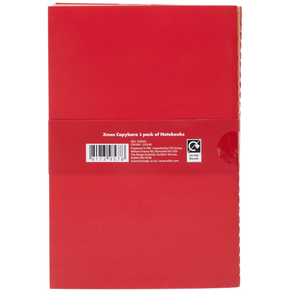 Pack of 3 Xmas Capybara Notebooks Image 6