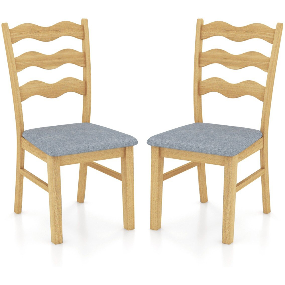 Costway Set of 2 Natural Dining Chair Image 2