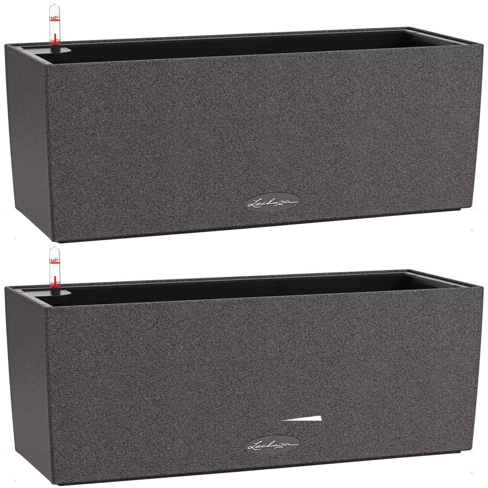 Lechuza Balconera Graphite Black Self Watering Window Box Planter 50cm 2 Pack Image 1