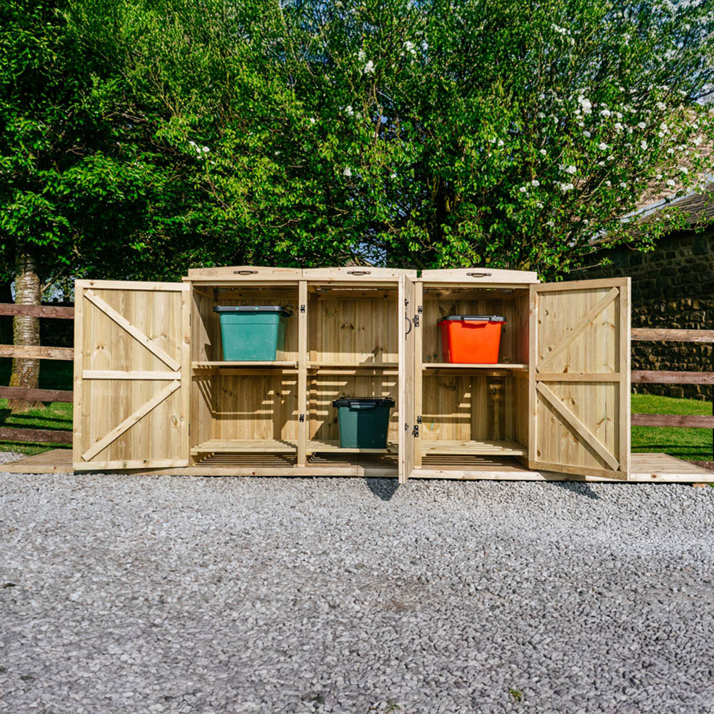 The Garden Village Chatburn 6 Recycle Box Storage Shed Image 8