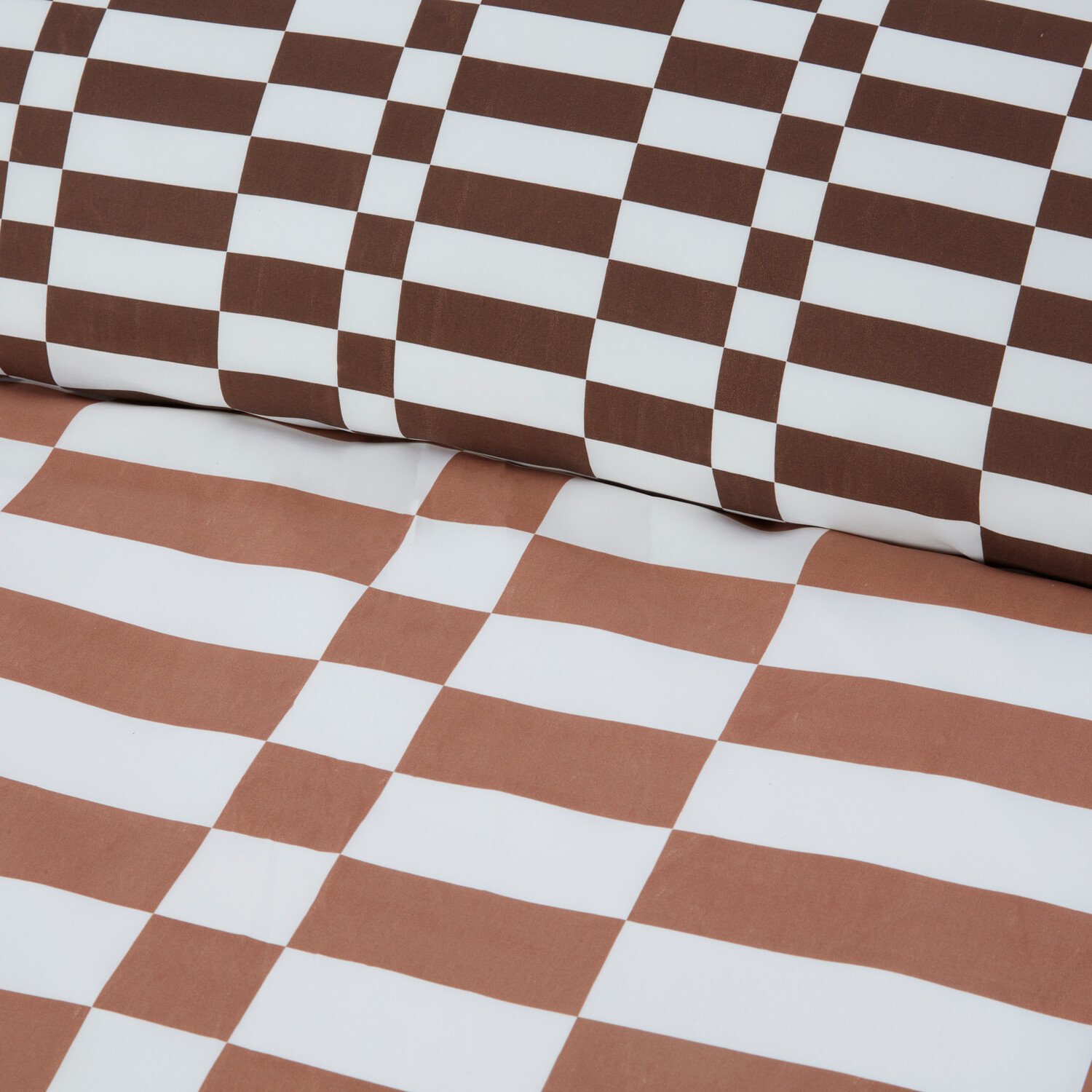 Berlin Check Duvet Set Rust Double Image 3
