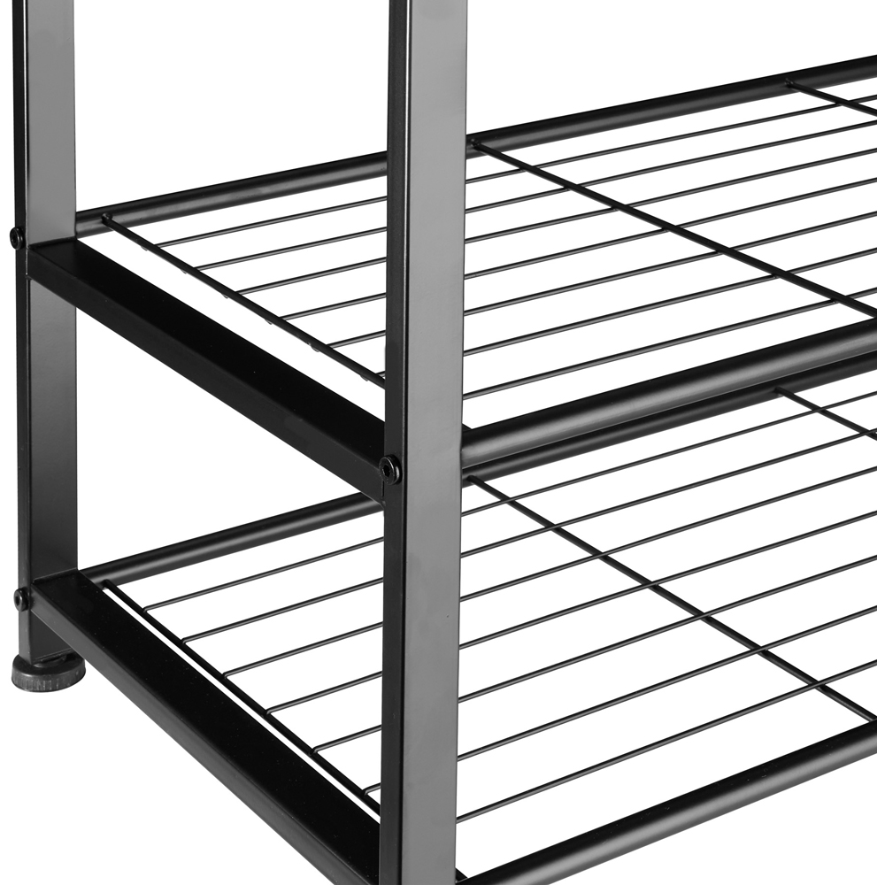 tectake Southampton 2 Grid Shelf Dark Wood Shoe Rack Image 6