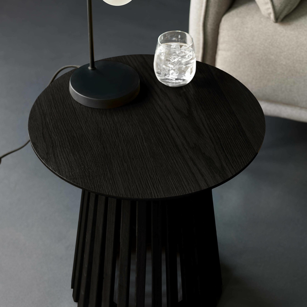 Julian Bowen Ollie Black Round Lamp Table Image 4