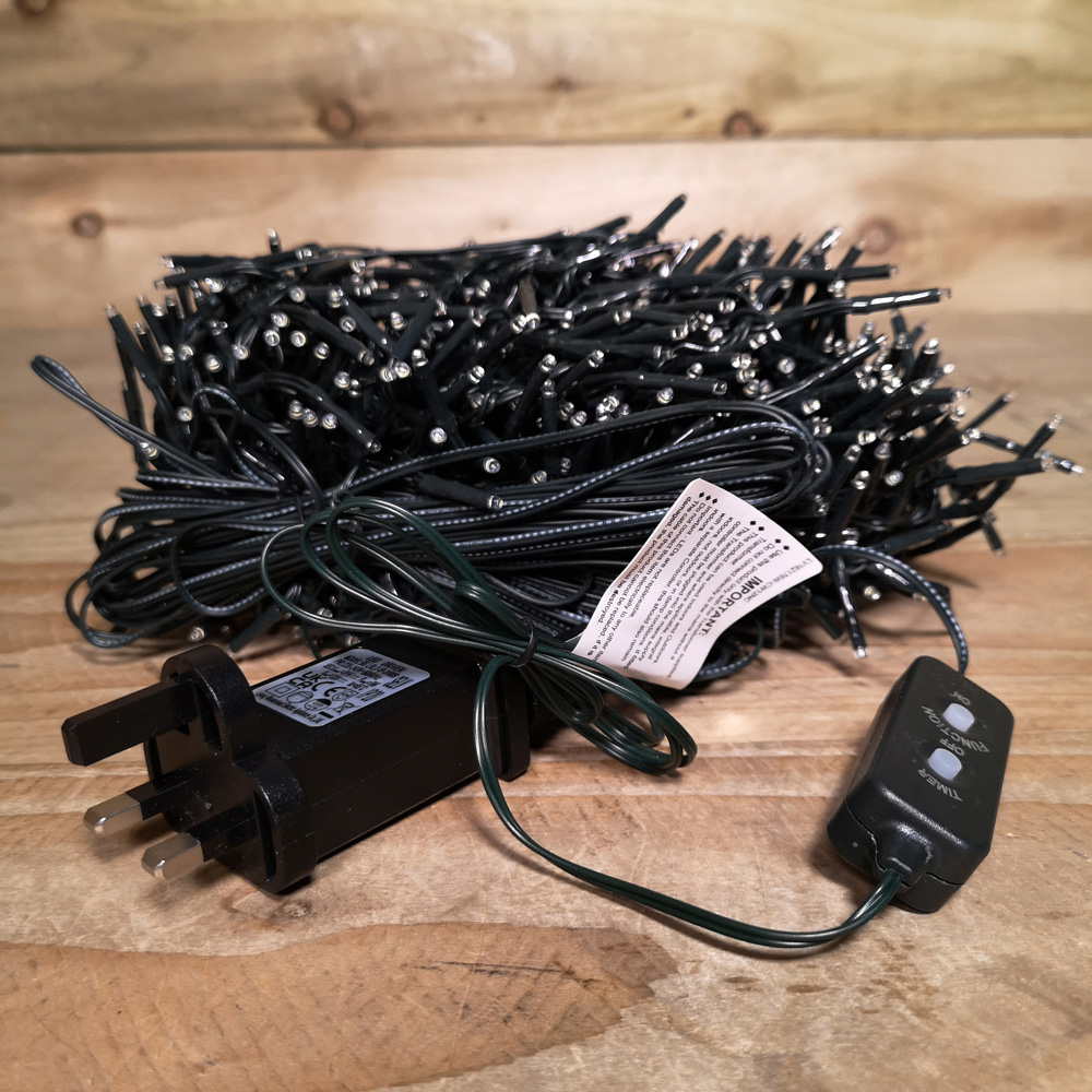 Premier ClusterBrights 2000 Rainbow LED Green Cable Cluster Light 25m Image 7