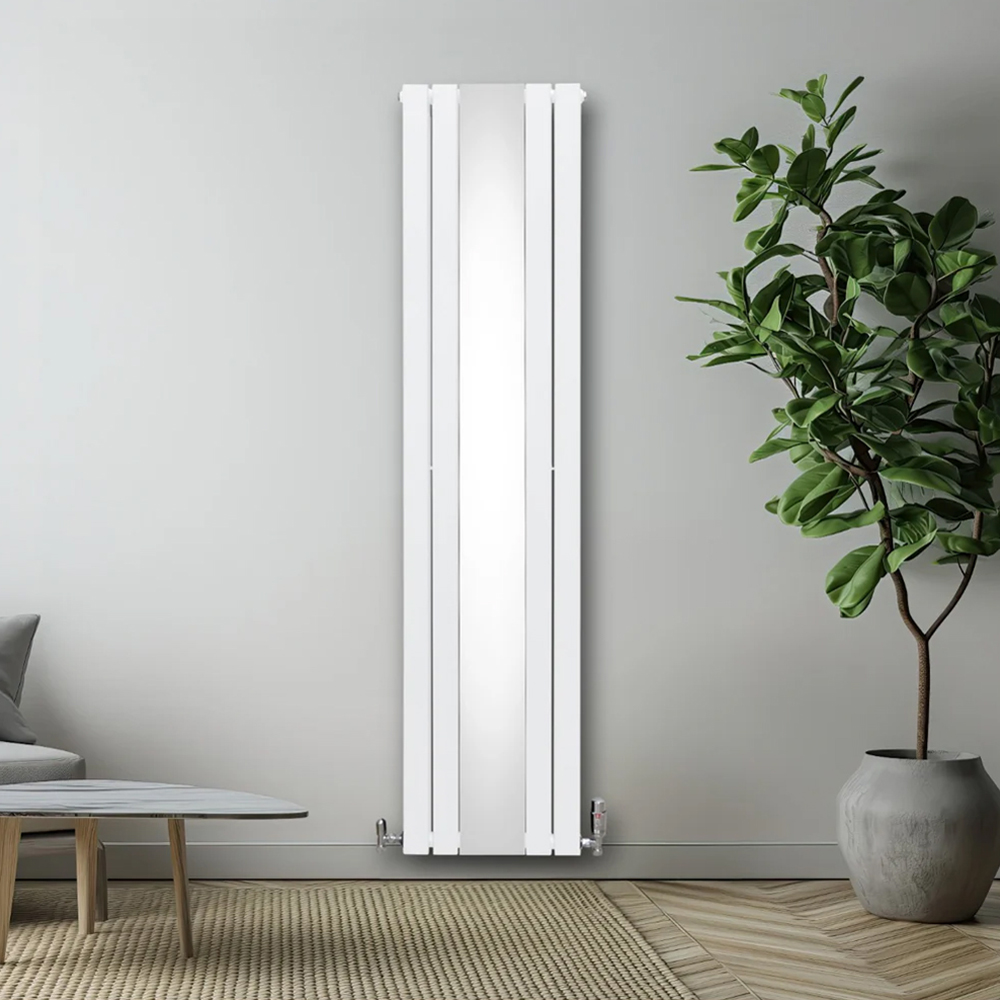 Monster Shop 6012BTU White Flat Panel Mirror Radiator 1800 x 425mm Image 2