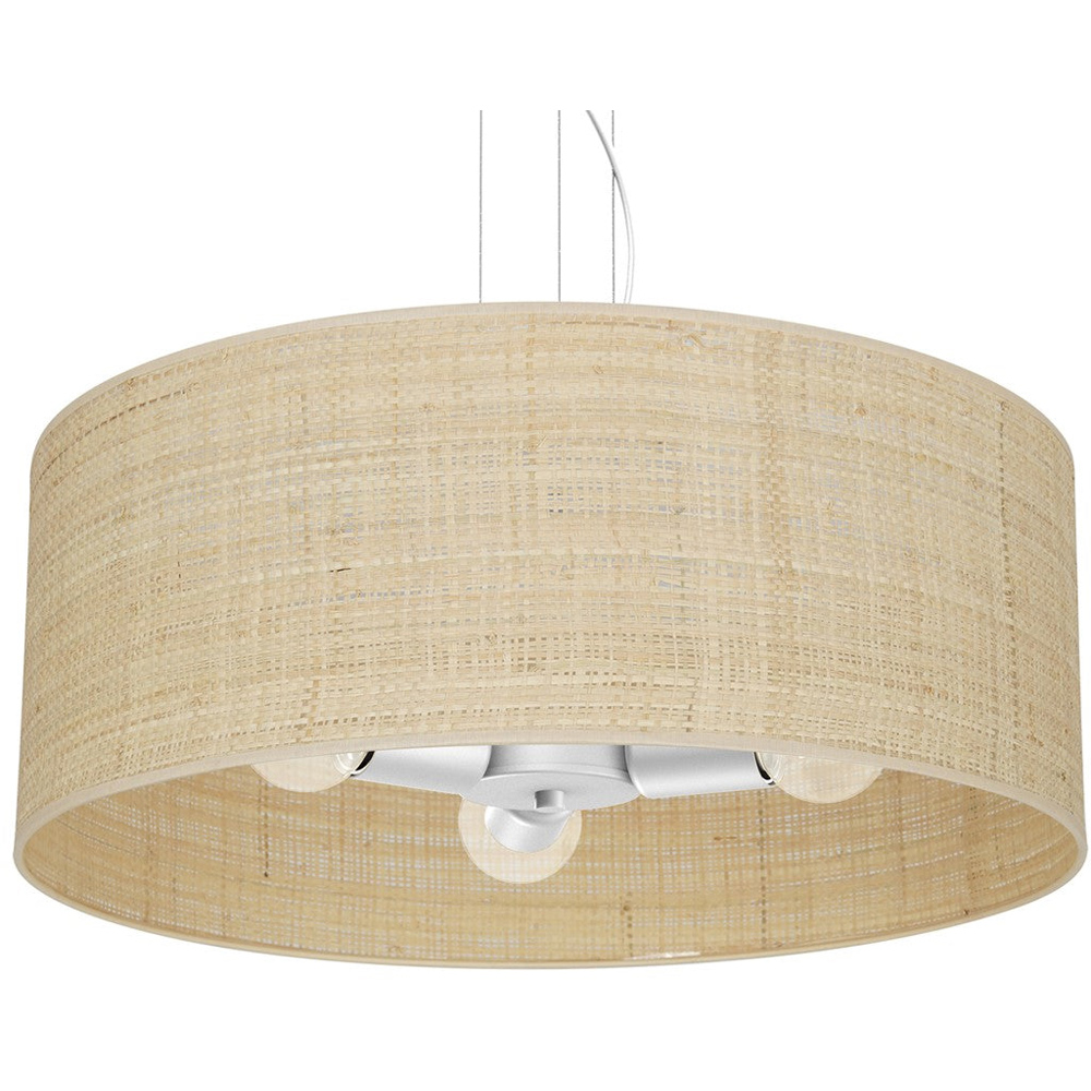 Milagro Marshall Rattan White Pendant Lamp 230V Image 3