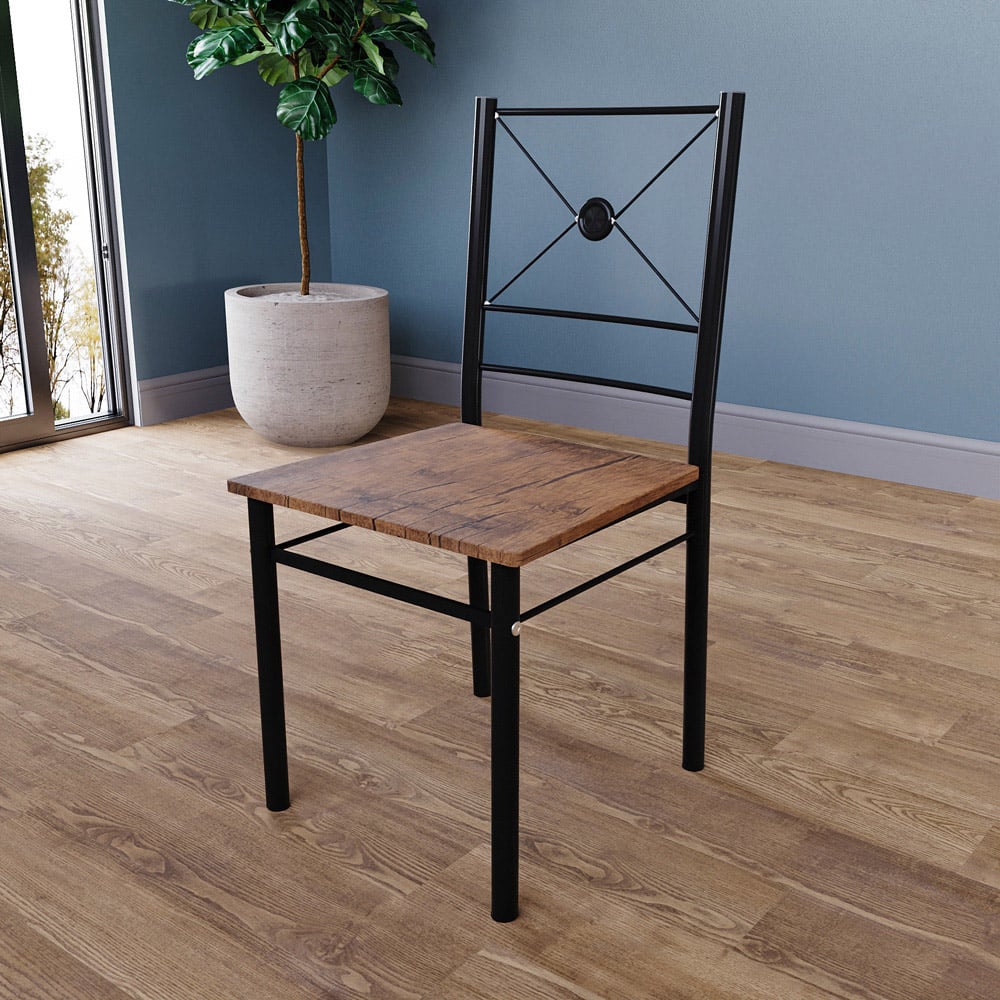 Vida Designs Roslyn 4 Seater Dining Set Dark Wood Image 7