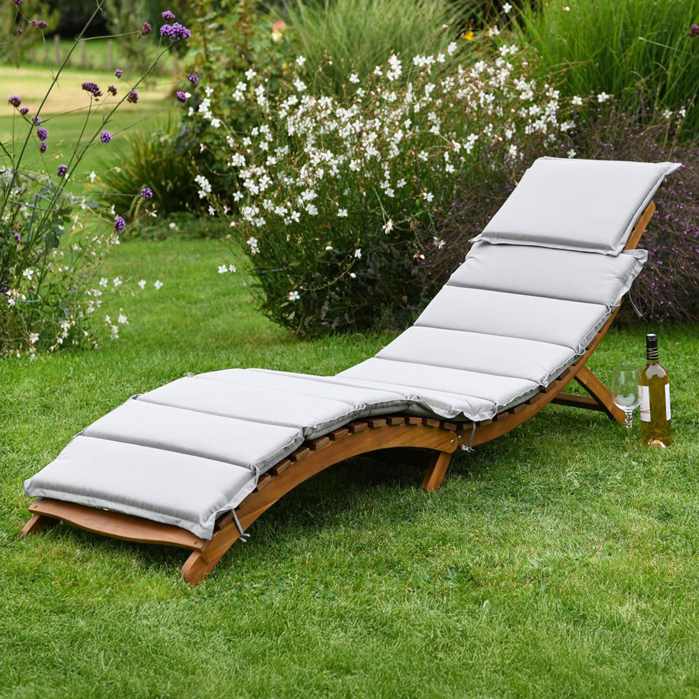Garden Gear Acacia Sun Lounger for Gardens Set of 2 Image 1